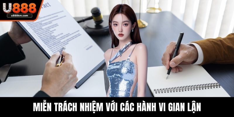 Miễn trách nhiệm với các hành vi gian lận